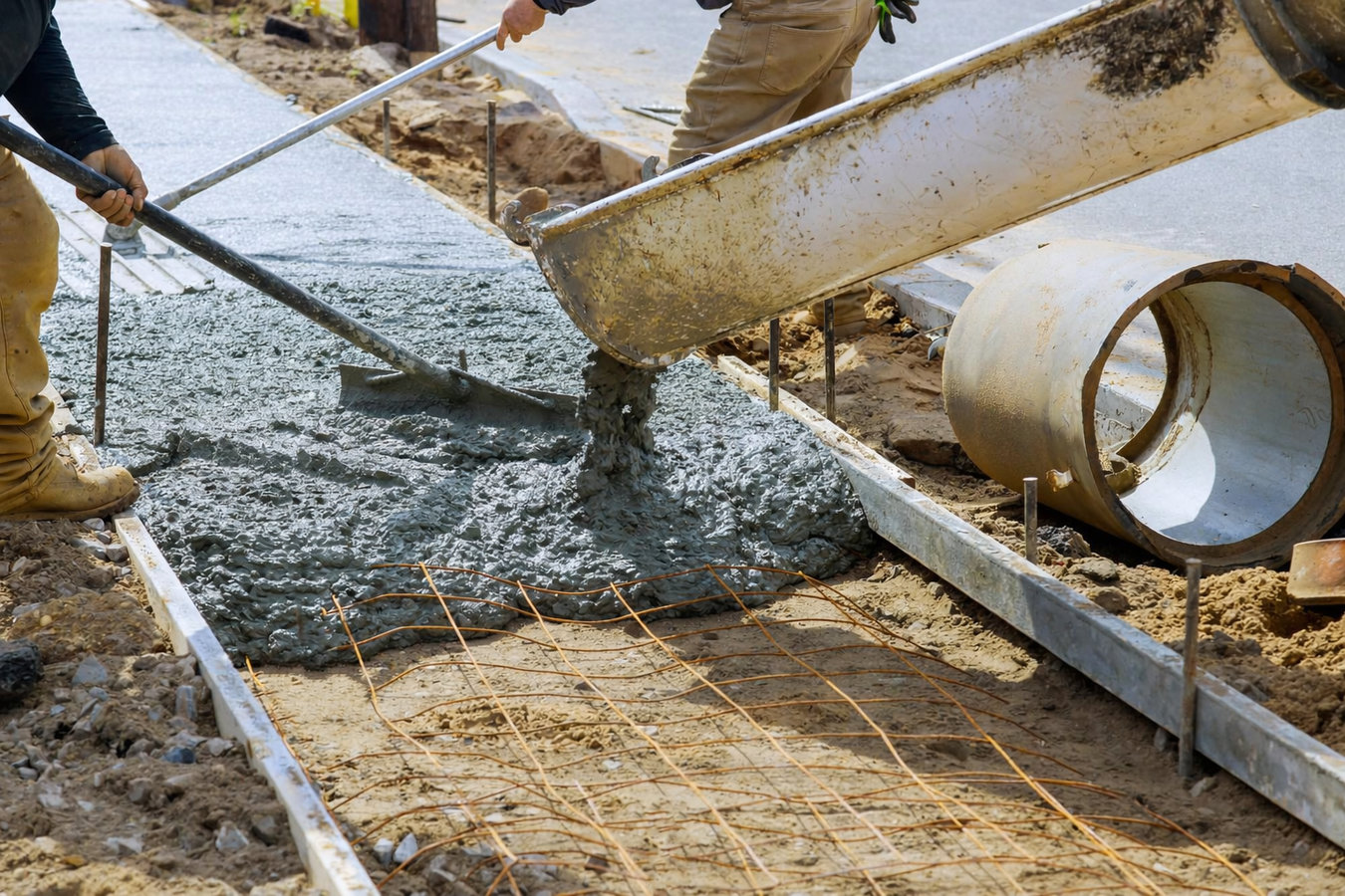 Concrete sidewalk building in San Rafael, CA