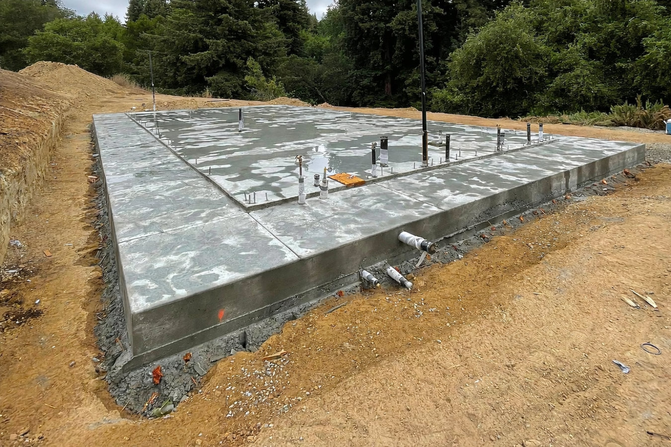 Slab foundation building in San Rafael, CA